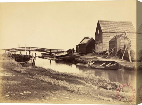 Peter Henry Emerson Tidal Creek And Old Warehouses South of Southwold, Suffolk Stretched Canvas Print / Canvas Art