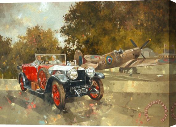 Peter Miller Ghost and Spitfire Stretched Canvas Print / Canvas Art