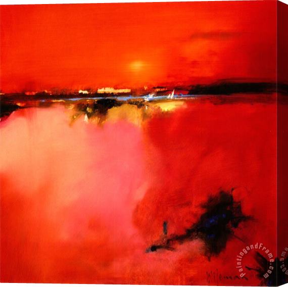 Peter Wileman Peter Wileman Orange Horizon II Stretched Canvas Painting / Canvas Art
