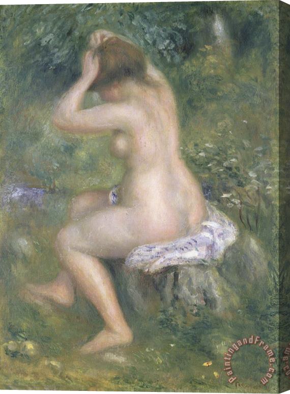 Pierre Auguste Renoir A Bather Stretched Canvas Print / Canvas Art
