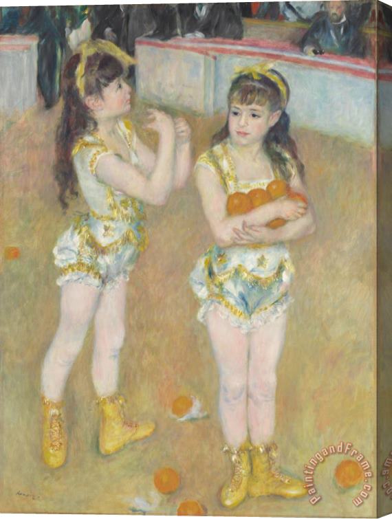 Pierre Auguste Renoir Acrobats at The Cirque Fernando (francisca And Angelina Wartenberg) Stretched Canvas Print / Canvas Art