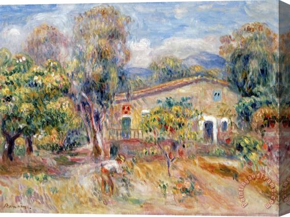 Pierre Auguste Renoir Collettes Farmhouse, Cagnes Stretched Canvas Print / Canvas Art