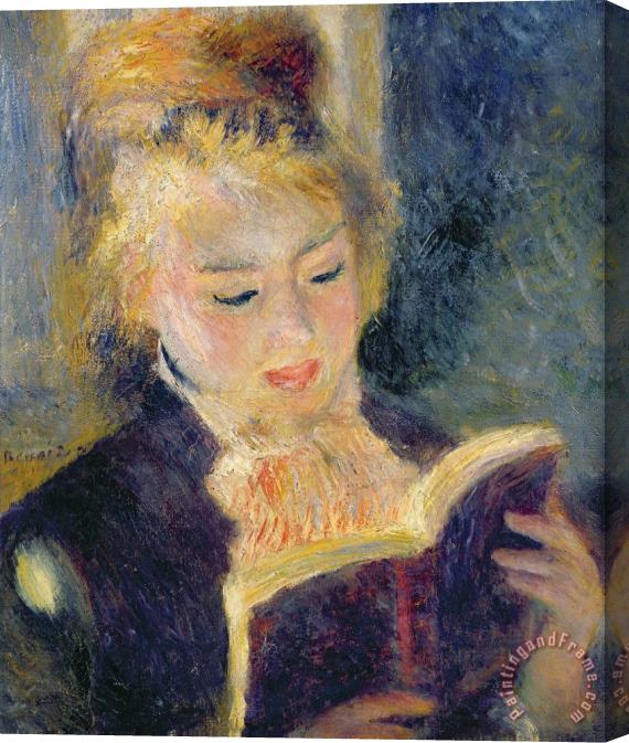 Pierre Auguste Renoir Girl Reading Stretched Canvas Painting / Canvas Art