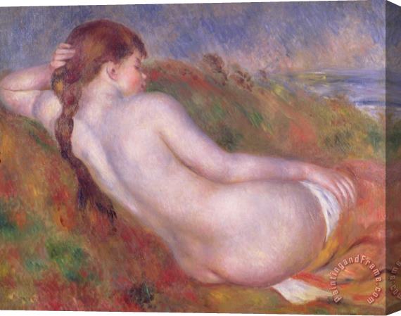 Pierre Auguste Renoir Reclining Nude in a Landscape Stretched Canvas Print / Canvas Art