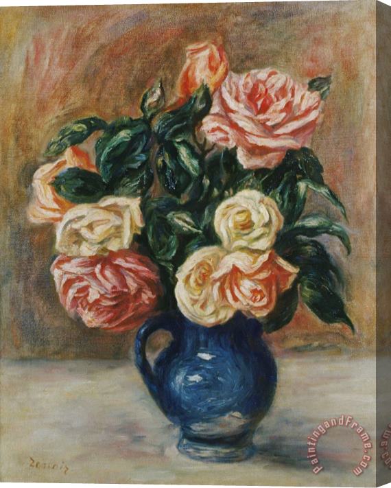 Pierre Auguste Renoir Roses in a Jug Stretched Canvas Painting / Canvas Art
