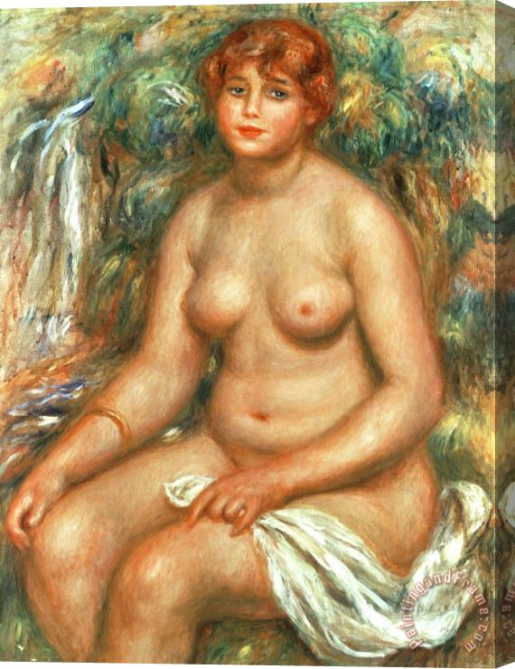 Pierre Auguste Renoir Seated Bather Stretched Canvas Painting / Canvas Art