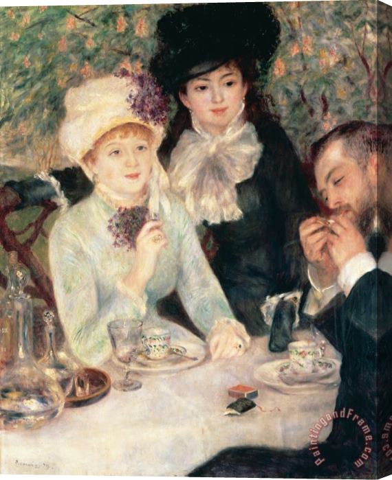 Pierre Auguste Renoir The End Of Breakfast Stretched Canvas Painting / Canvas Art