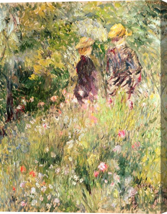 Pierre Auguste Renoir The Garden of Roses Stretched Canvas Painting / Canvas Art