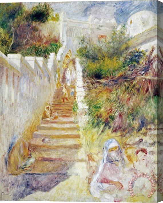 Pierre Auguste Renoir The Steps, Algiers Stretched Canvas Print / Canvas Art