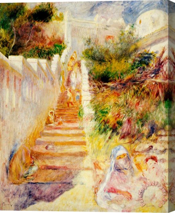 Pierre Auguste Renoir The Steps in Algiers Stretched Canvas Painting / Canvas Art