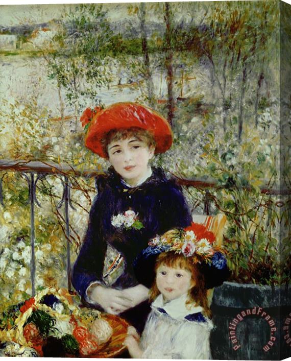 Pierre Auguste Renoir Two Sisters Stretched Canvas Painting / Canvas Art