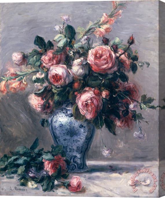 Pierre Auguste Renoir Vase of Roses Stretched Canvas Painting / Canvas Art
