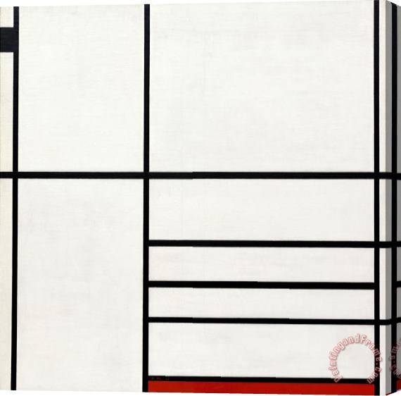Piet Mondrian Composition in White, Black, And Red Stretched Canvas Painting / Canvas Art
