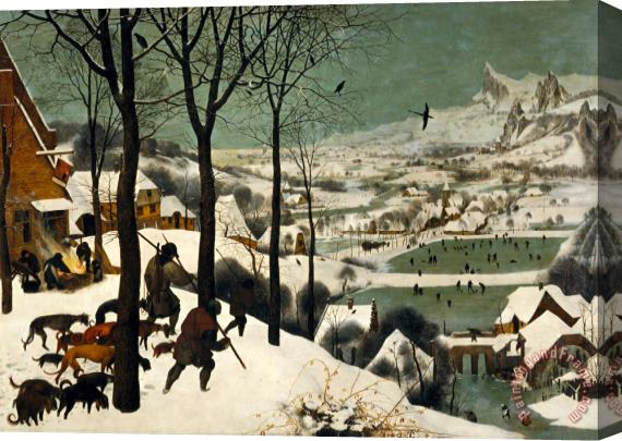 Pieter the Elder Bruegel Hunters in The Snow Winter Stretched Canvas Print / Canvas Art