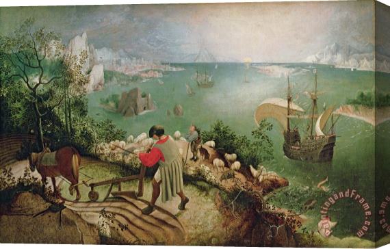 Pieter the Elder Bruegel Landscape with the Fall of Icarus Stretched Canvas Painting / Canvas Art