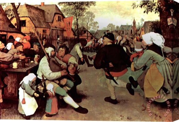 Pieter the Elder Bruegel The Peasant Dance Stretched Canvas Print / Canvas Art