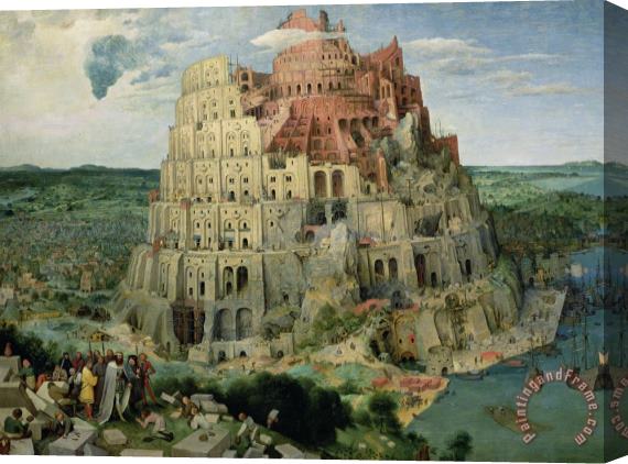 Pieter the Elder Bruegel Tower of Babel Stretched Canvas Print / Canvas Art