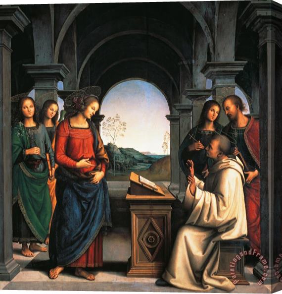 Pietro Perugino The Vision Of St Bernard Stretched Canvas Print / Canvas Art