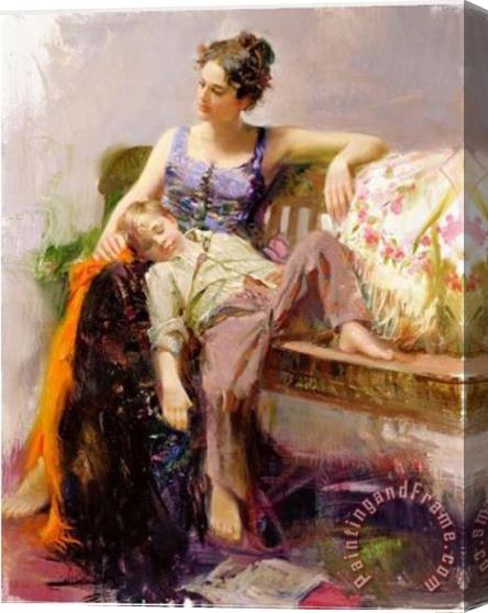 Pino Daeni Afternoon Nap Stretched Canvas Painting / Canvas Art