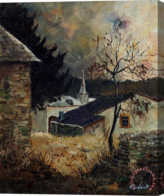 Pol Ledent Laforet Ardennes village Stretched Canvas Print / Canvas Art