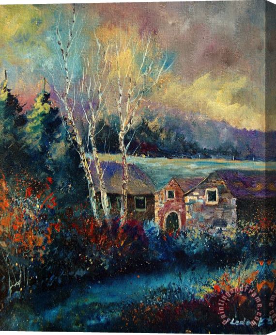 Pol Ledent Old houses in Hour Stretched Canvas Painting / Canvas Art