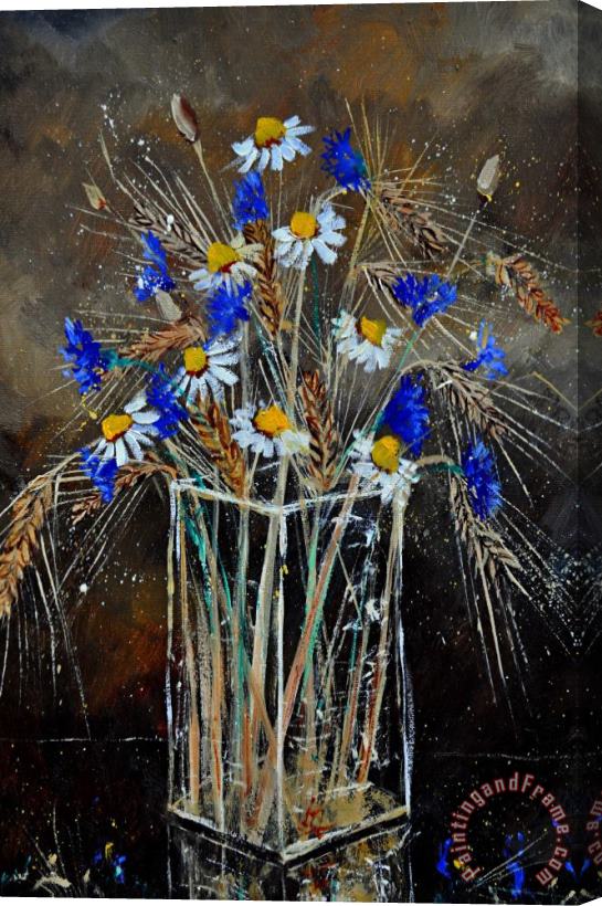 Pol Ledent Wild flowers bunch Stretched Canvas Painting / Canvas Art
