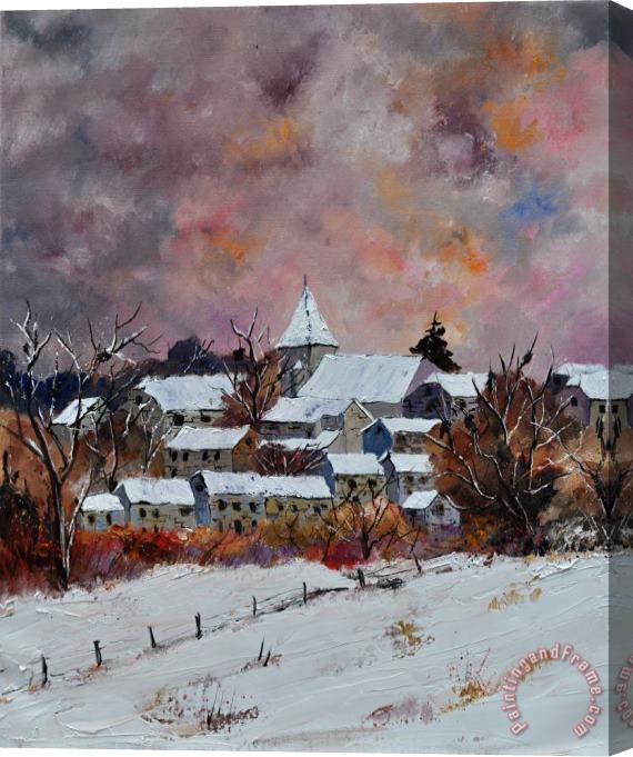 Pol Ledent Winter in Awagne Stretched Canvas Print / Canvas Art