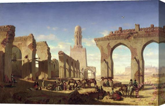 Prosper Georges Antoine Marilhat Ruins of the Mosque of the Caliph El Haken in Cairo Stretched Canvas Print / Canvas Art