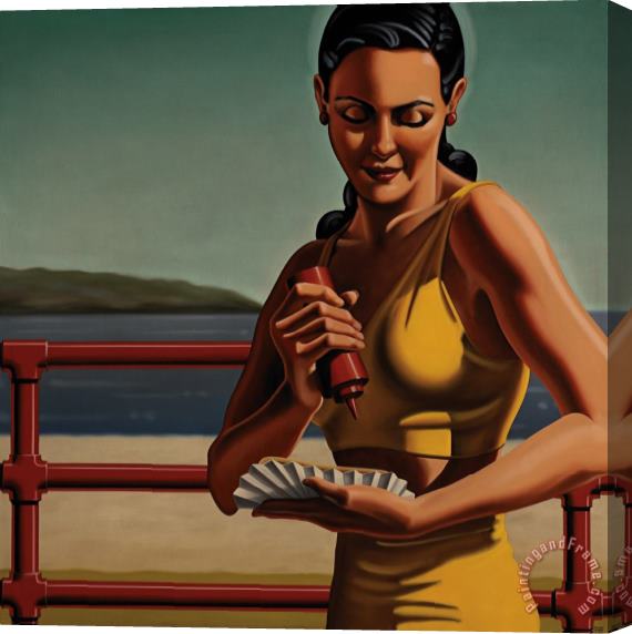 R. Kenton Nelson Food Service Stretched Canvas Painting / Canvas Art
