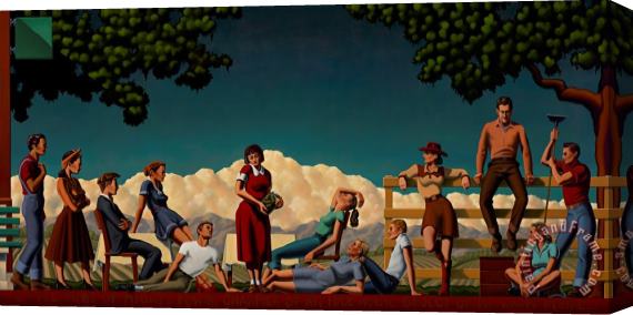 R. Kenton Nelson Idle Hour Stretched Canvas Painting / Canvas Art