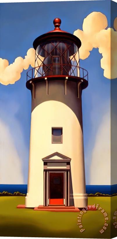 R. Kenton Nelson Lighthouse According to Fixed Rules Stretched Canvas Print / Canvas Art