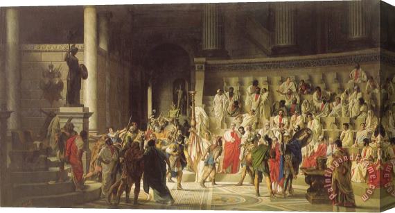 Raffaele Giannetti The Last Senate of Julius Caesar Stretched Canvas Print / Canvas Art