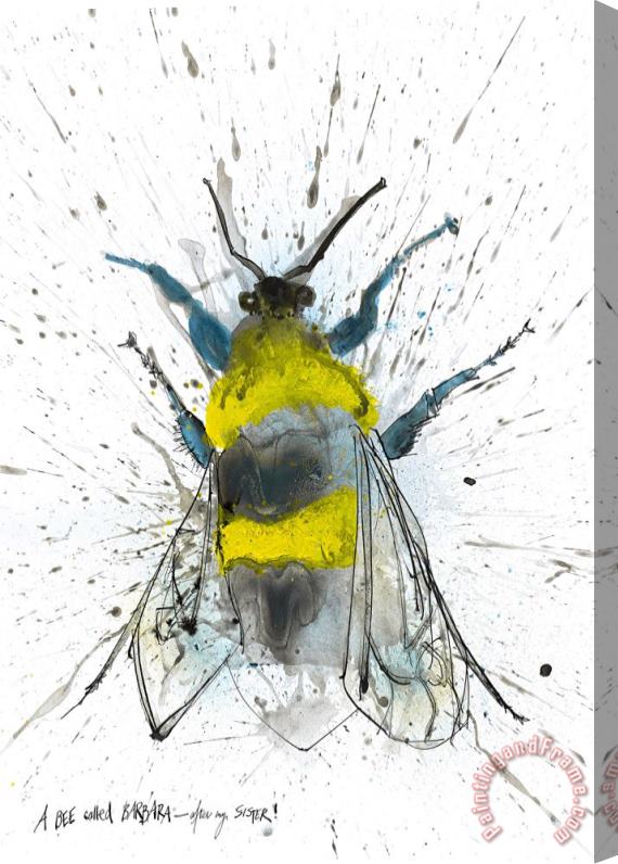 Ralph Steadman Garden Bumblebee, 2017 Stretched Canvas Painting / Canvas Art