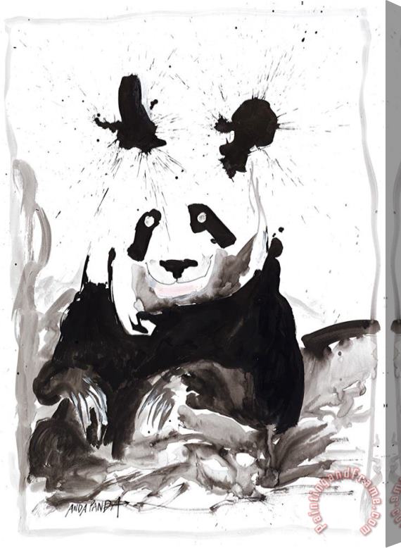 Ralph Steadman Giant Panda, 2017 Stretched Canvas Painting / Canvas Art
