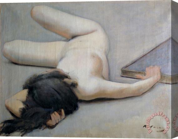 Ramon Casas i Carbo Female Nude Stretched Canvas Painting / Canvas Art