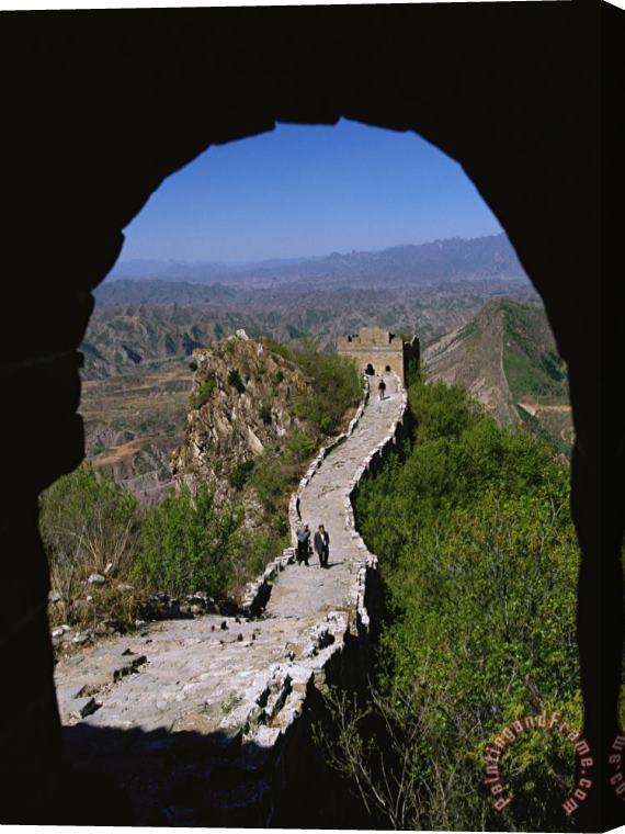 Raymond Gehman A View Through an Arched Window of The Great Wall Stretched Canvas Print / Canvas Art