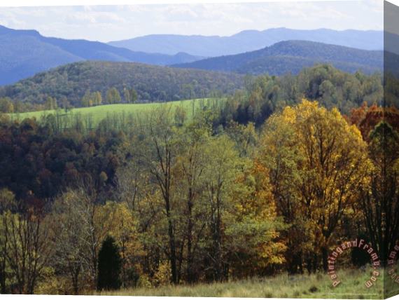 Raymond Gehman Allegheny Front North Fork Mountain And Potomac River Valley Stretched Canvas Print / Canvas Art