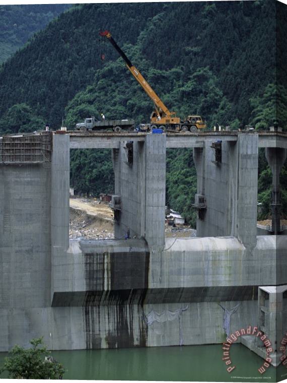 Raymond Gehman Dam Project Construction Yang River Canyon Shaoguan Area Stretched Canvas Painting / Canvas Art