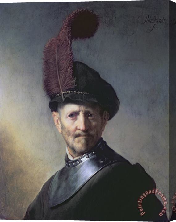 Rembrandt An Old Man in Military Costume Stretched Canvas Print / Canvas Art