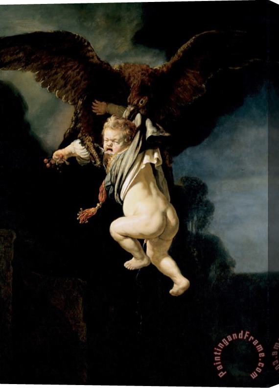 Rembrandt Harmensz van Rijn The Abduction of Ganymede 2 Stretched Canvas Painting / Canvas Art