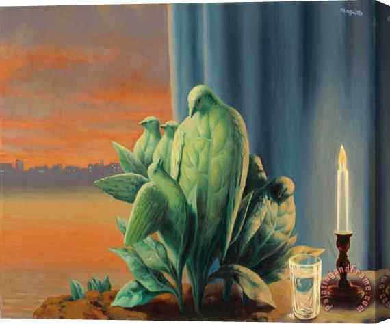 rene magritte La Nuit D'amour Stretched Canvas Painting / Canvas Art
