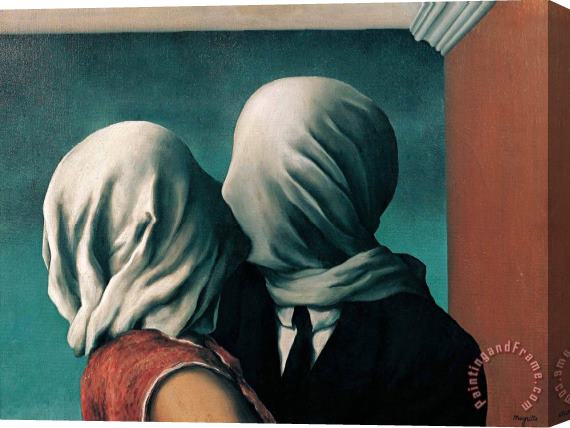 rene magritte The Lovers 1928 Stretched Canvas Painting / Canvas Art