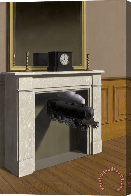 rene magritte Time Transfixed 1938 Stretched Canvas Print / Canvas Art