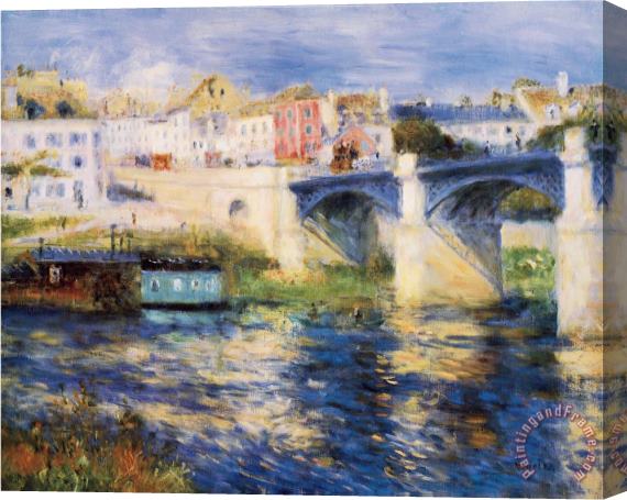 Renoir Bridge Over River Stretched Canvas Print / Canvas Art