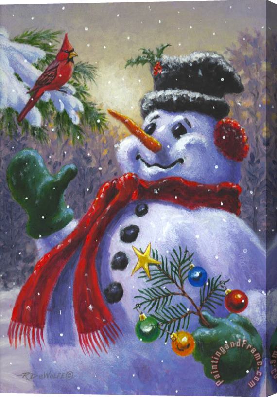 Richard De Wolfe Seasons Greetings Stretched Canvas Painting / Canvas Art