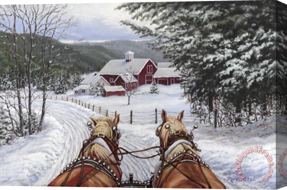 Richard De Wolfe Sleigh Bells Stretched Canvas Painting / Canvas Art