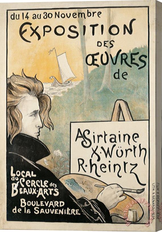 Richard Heintz Exposition Des Auvres De A. Sirtaine, X. Wurth, R. Heintz Stretched Canvas Print / Canvas Art
