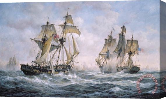 Richard Willis Action Between U.S. Sloop-of-War 'Wasp' and H.M. Brig-of-War 'Frolic' Stretched Canvas Painting / Canvas Art