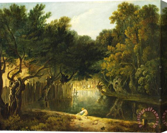 Richard Wilson View of The Wilderness in St. James's Park Stretched Canvas Print / Canvas Art