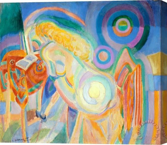 Robert Delaunay Femme Nue Lisant (nude Woman Reading) Stretched Canvas Print / Canvas Art